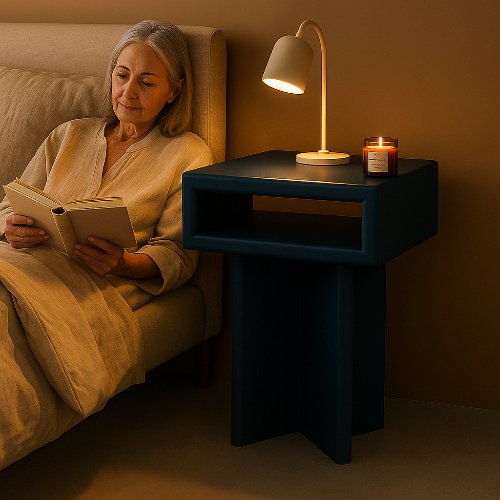 ZEUS - BLUE | Solid Ashwood Nightstand