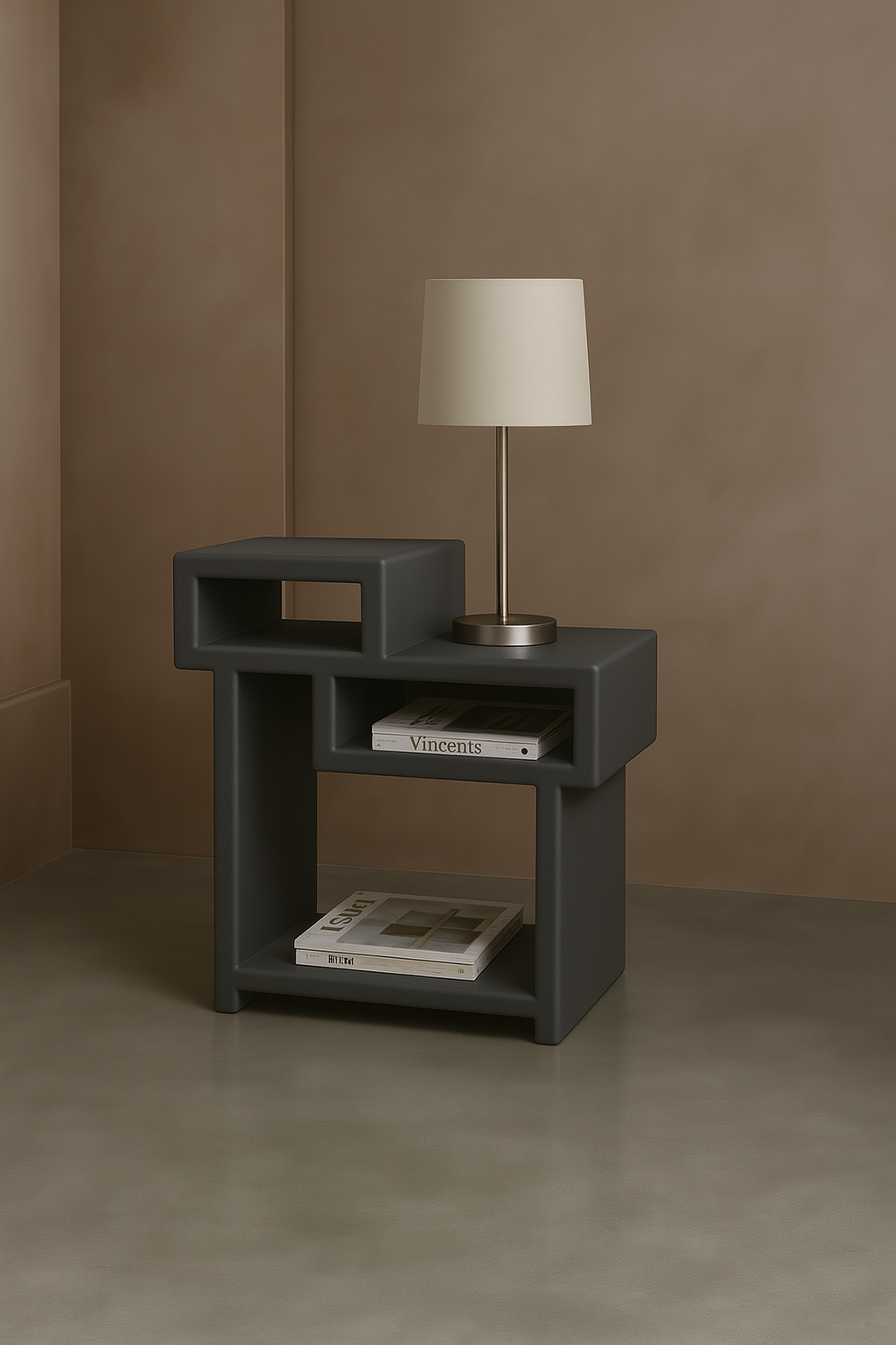 TROY-GREY | Frêne massif | Table d'appoint, table de chevet, table d'appoint.
