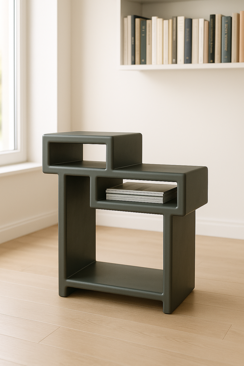 TROY-GREY | Frêne massif | Table d'appoint, table de chevet, table d'appoint.
