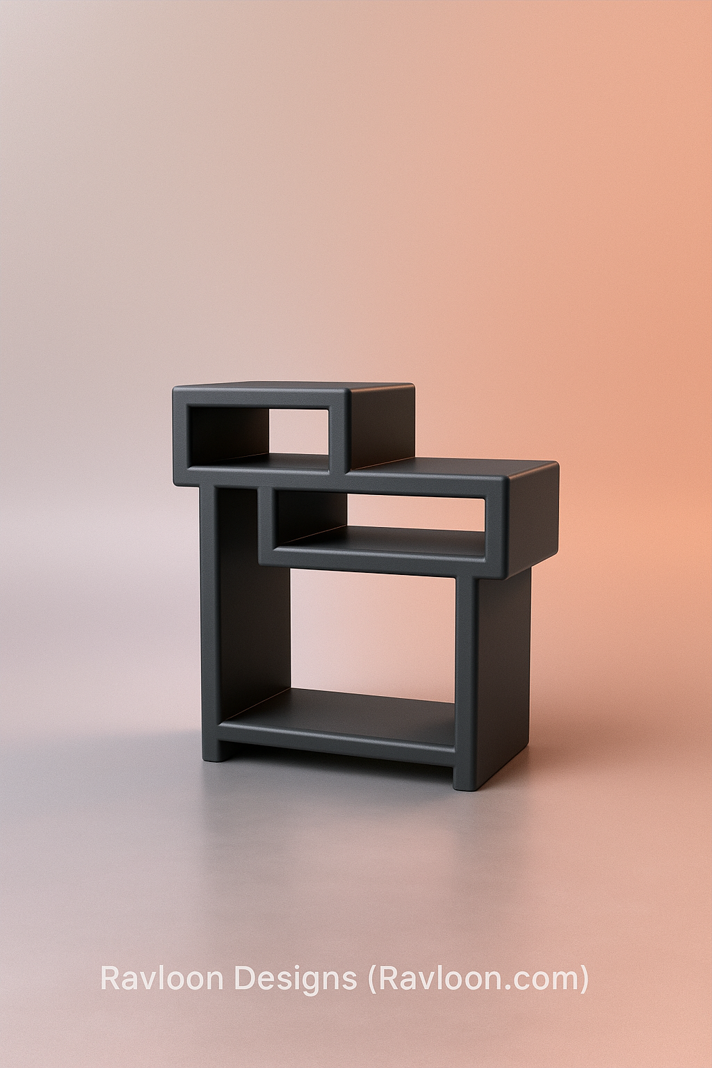 Troy gray color solid ash wood side table 24"