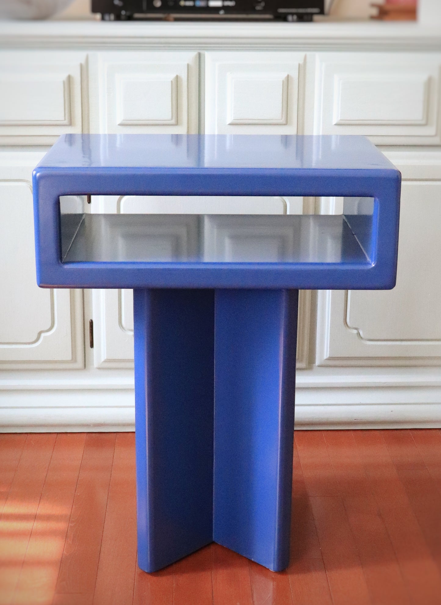 ZEUS - BLUE | Solid Ashwood Nightstand | Natural wood Table | Bedroom Nightstand | Living room table