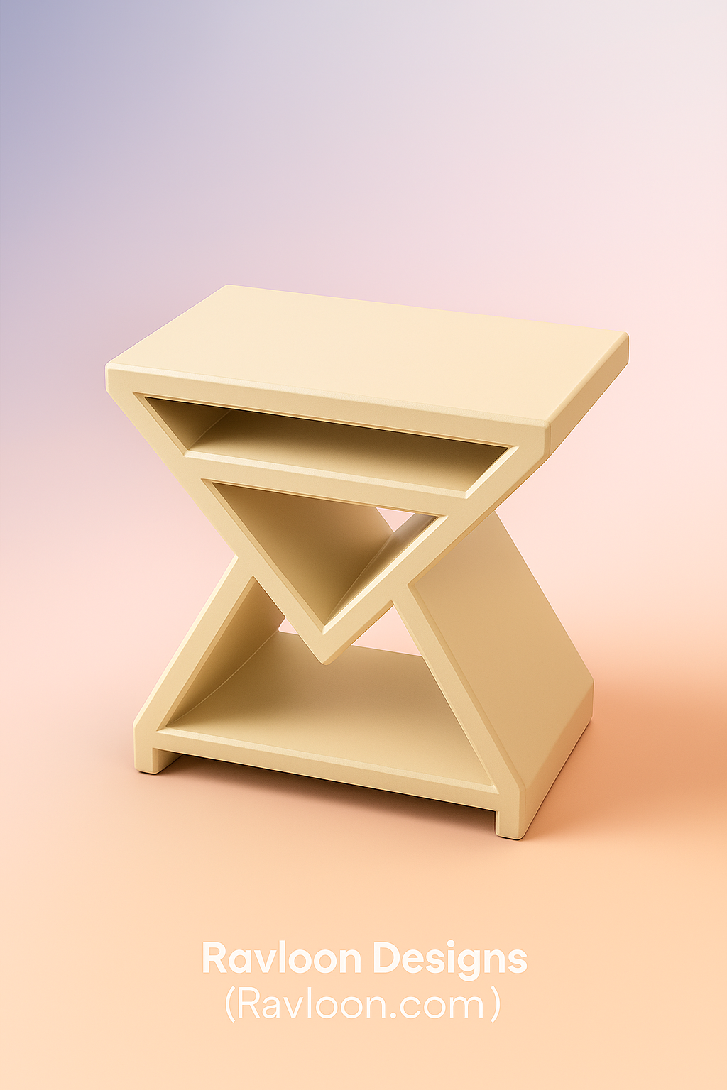 ARROW - OFF WHITE | Table de chevet moderne en frêne massif | Table d'appoint | Table de chevet