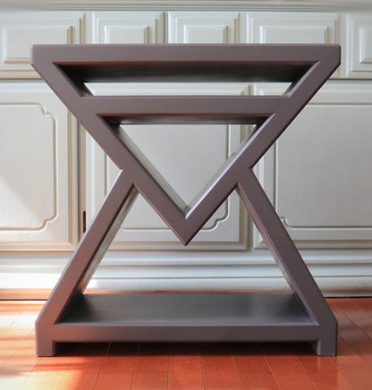 ARROW - GREY | Geometric Wine Table | Solid wood Table | Bedroom Nightstand | Living room table