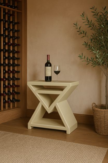 ARROW - OFF WHITE | Table de chevet moderne en frêne massif | Table d'appoint | Table de chevet