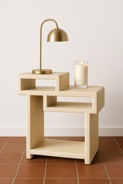 TROY - BLANC CASSÉ | Frêne massif | Table d'appoint, table de chevet, table d'appoint