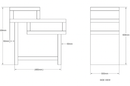 TROY-GREY | Frêne massif | Table d'appoint, table de chevet, table d'appoint.
