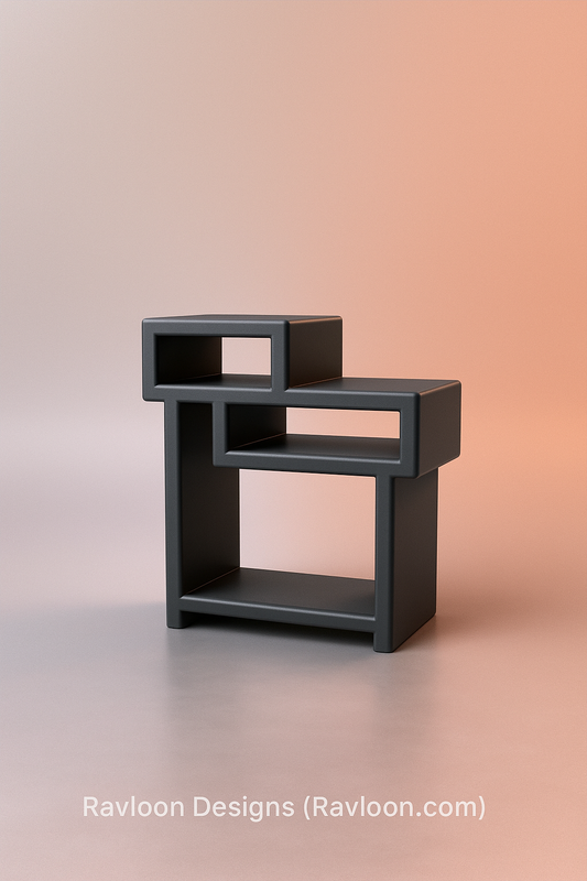 Troy gray color solid ash wood side table 24"