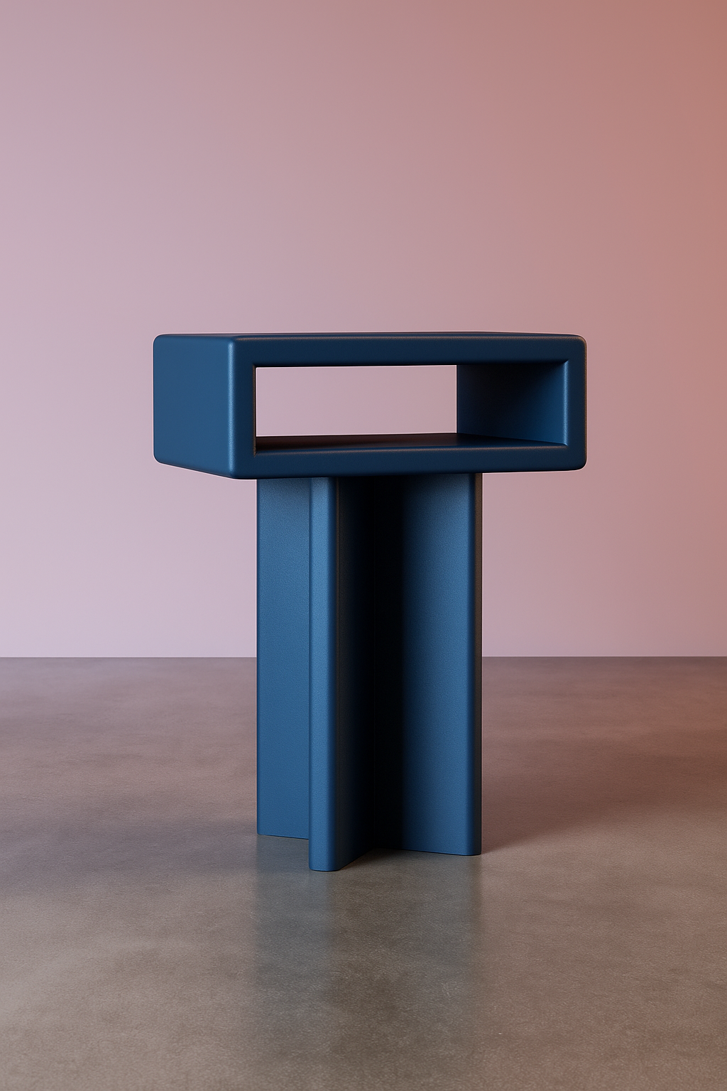 ZEUS - BLEU | Table de chevet moderne en frêne massif | Table d'appoint | Table de chevet