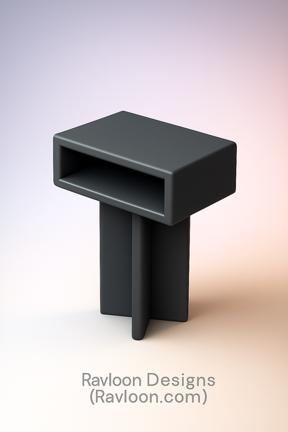 ZEUS - GRIS | Table de chevet moderne en frêne massif | Table d'appoint | Table de chevet