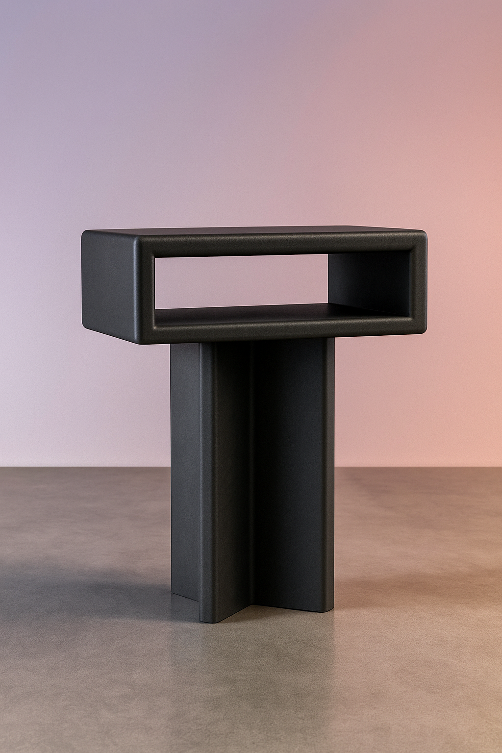 ZEUS - GRIS | Table de chevet moderne en frêne massif | Table d'appoint | Table de chevet